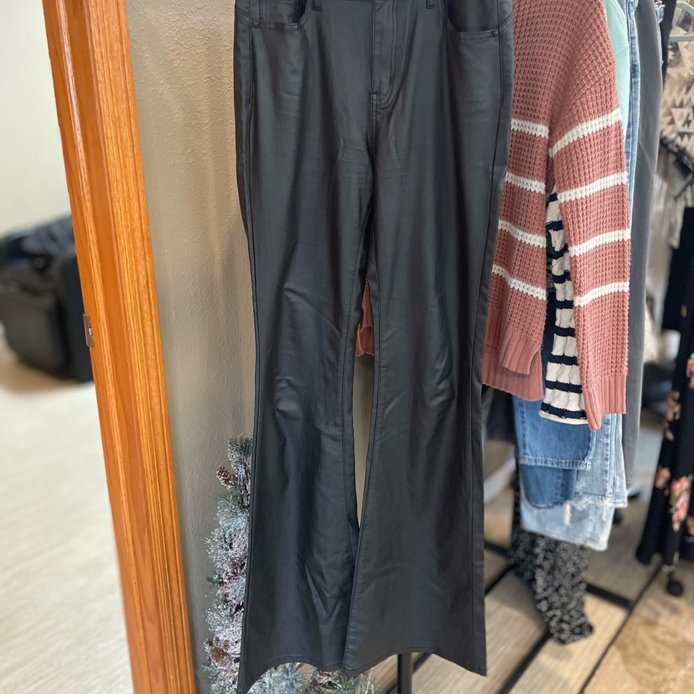 SHEIN Sleek Black Flare Pants